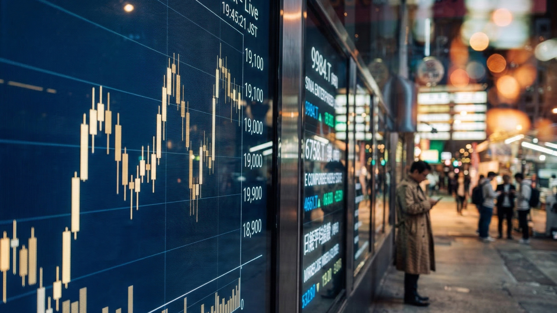 Hong Kong financial market display